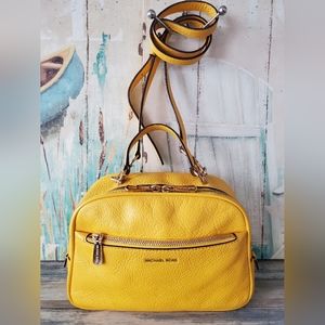 Michael Kors Luka Sunflower Gold Satchel Crossbody